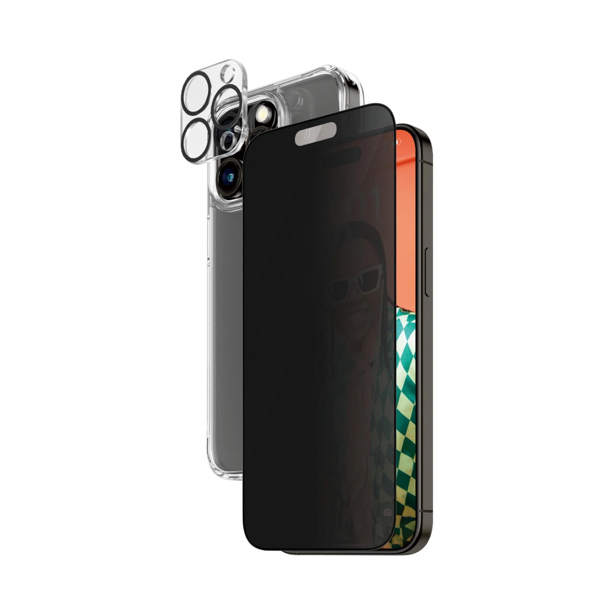 PanzerGlass Privacy 3-in-1 Pack iPhone 15 Pro Max