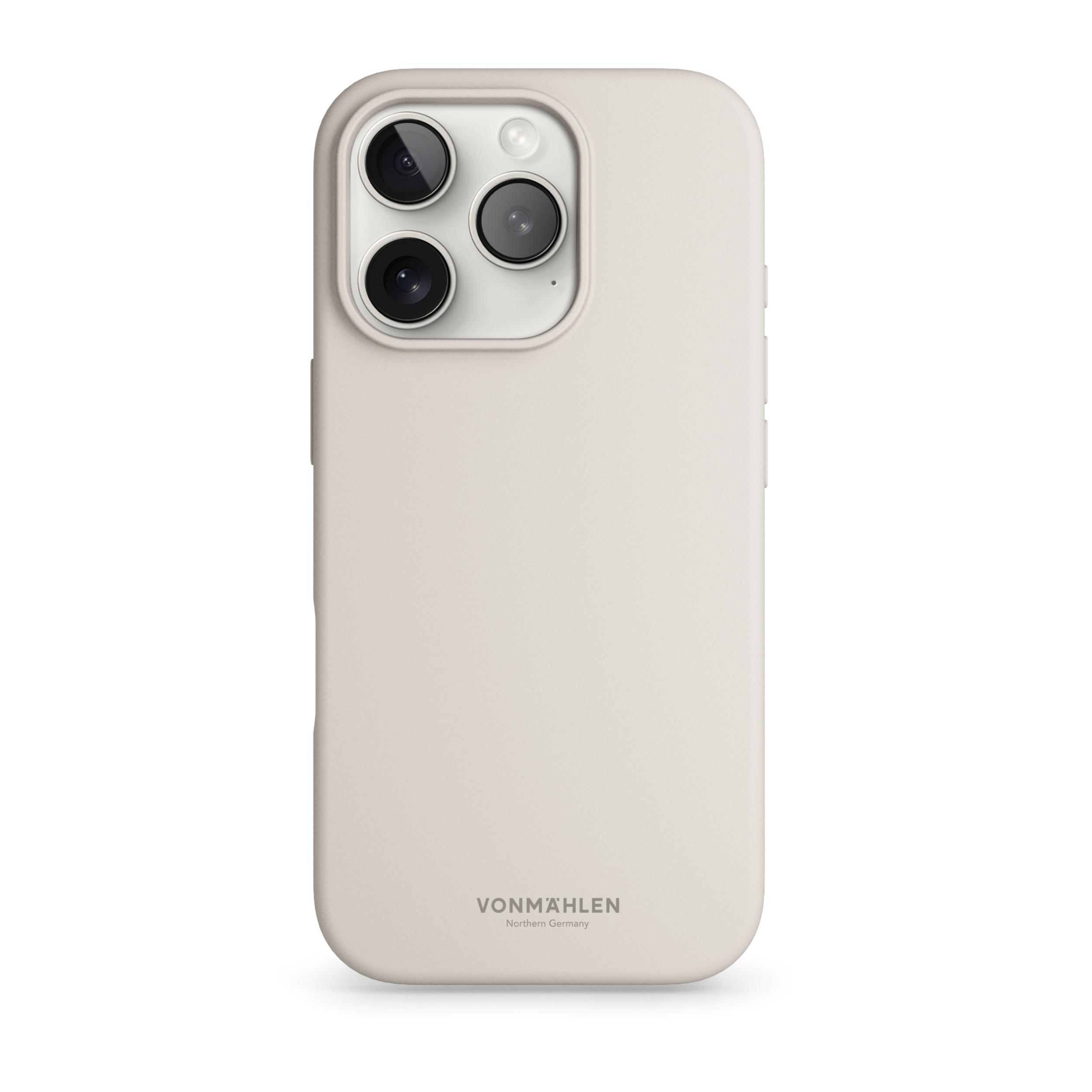 Vonmahlen Yumuşak Silikon Kılıf iPhone 16 Pro - Krem