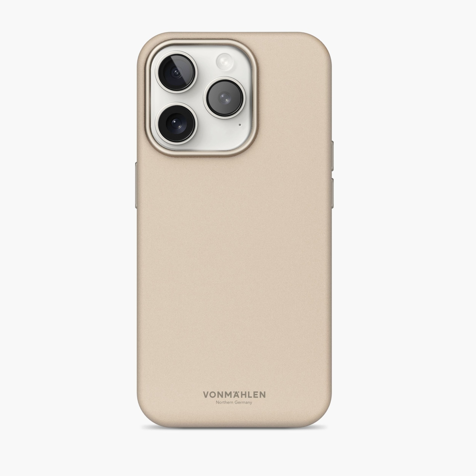 Vonmahlen Deri Kılıf iPhone 16 Pro - Krem